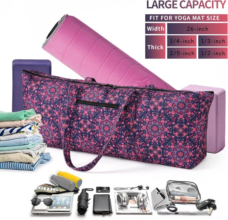 Boulder Bee | Yoga Mat Bag | Large Yoga Mat Carrier with Wet Pocket | Yoga Gifts | Gym Tote Bag for Women - Image 5